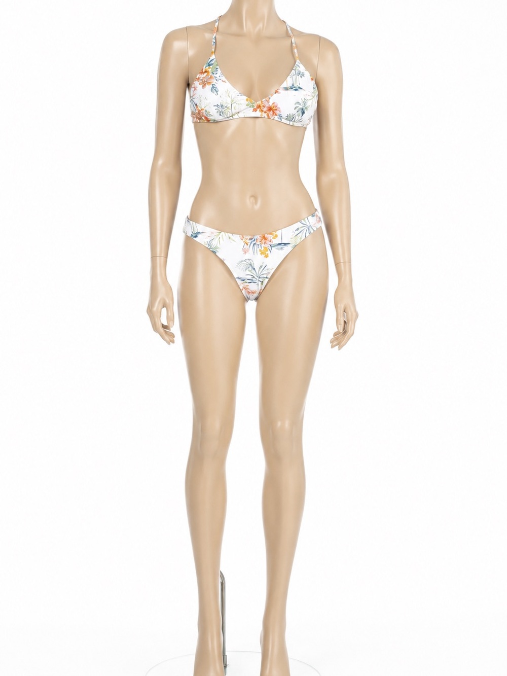 Roxy Women’s XL Floral Print Bikini Set Tropical Print Tie Back (Cross Posted)